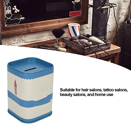 Blade Disposal Case, Razor Blade Bank, Iron Blade Disposal Case, Iron Detachable Cover Large Capacity Razor Blade Bank Storage Container Waste Blades Storage Box Top Opening Design for Barber Shop (Bl