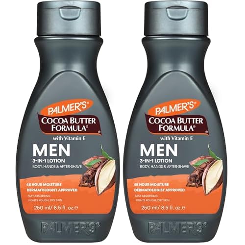 Palmer's Cocoa Butter Formula Men's 3-in-1 Fast Absorbing Face & Body Lotion, 8.5 oz. (Pack of 2)