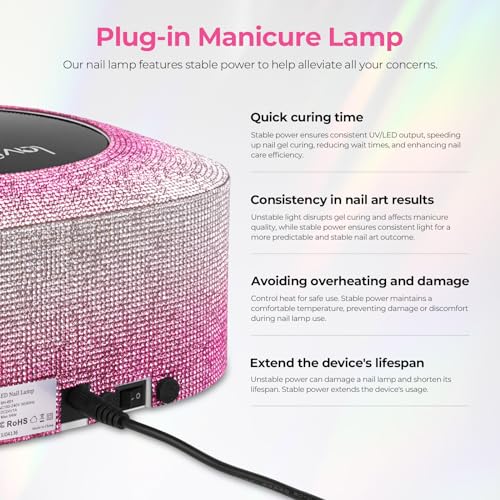 Nail Dust Collector, Powerful Vacuum Fan Vent Dust Collector Extractor Dust Suction Machine for Acrylic Nails Polishing, Nail Salon&Home, AB Diamond