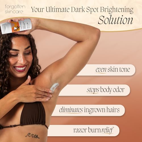 Forgotten Skincare The Original Underarm Brightening Deodorant Cream For Dark Underarms Treatment, Body Odor Eliminator For Women & Men, Ingrown Hair Treatment, Vitamin C & Salicylic Acid
