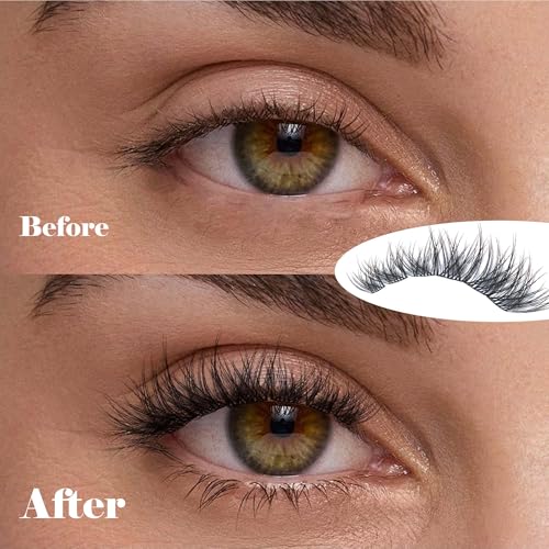 Lash Clusters, 48Pcs Wispy & Natural Eyelash Clusters, C Curl Eyelash Extensions with Super Soft Cluster Lashes Reusable 10-14mm Individual Lashes(CL17-C)