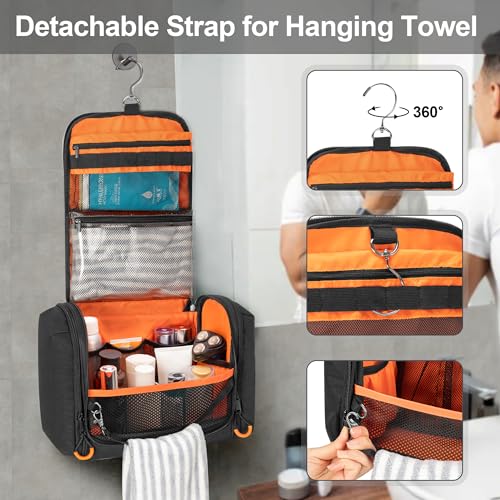 Tactical Toiletry Travel Bag for Men, Dopp Kit Shaving Organizer Case for Toiletries, Shower and Grooming Care Accessories