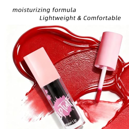 2-in-1 Lip Tint Stain - Long Lasting Non-sticky Liquid Blush & Lip Stain, Waterproof Smudge-Proof Formula, Water Lip Tint with Glossy Finish & Lightweight Feel, Vegan & Cruelty-Free