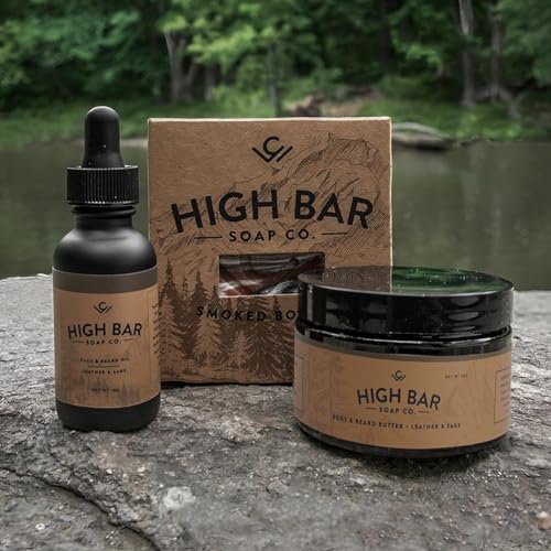 Vegan Leather & Sage Fragrance Face and Beard Oil, Natural Moisturizing, Vegan, Animal Fat Free, 1oz