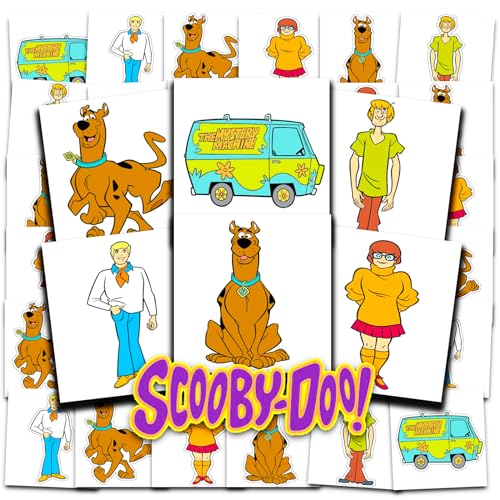 Scooby Doo Tattoos Party Favors Bundle ~ 72 Perforated Individual 2" x 2" Scooby Doo Temporary Tattoos for Kids Boys Girls (Scooby Doo Party Supplies)