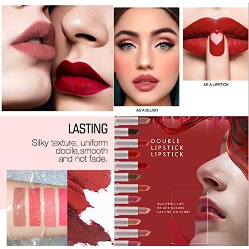 2-in-1 Matte Lipstick, No Grainy Feeling Lipstick with Long-Lasting Moisturising, Liquid, Matte and Long-Lasting Lipsticks (Color code - 03, 1.06 ounces)