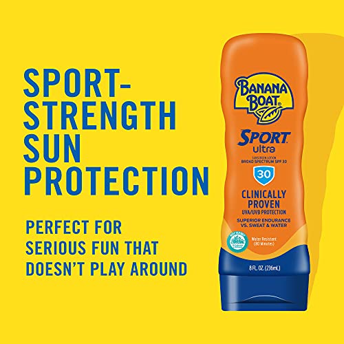 Banana Boat Sunscreen Lotion, SPF 30 | Sport Ultra | Water Resistant | 8oz | Oxybenzone Free