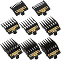 8PACK Premium Clipper Guards Compatible with BaByliss Barberology FX825, FX870, FX880, and FX673, Trimmer Replacement Guards for Babyliss Clippers, Black