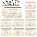 24 Pcs Christian Floral Makeup Bags Bulk for Women Bible Verse Cosmetic Bags with Zipper Inspirational Wildflower Canvas Travel Pouch Christian Gifts for Motivational Cosmetics Organizer Supplies