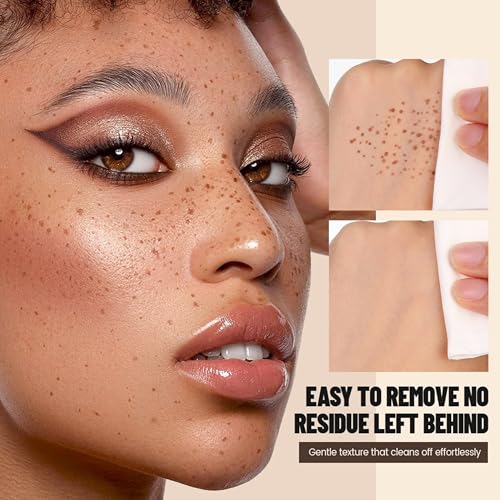 MAEPEOR Freckle Stamps 4 Colors Natural Sunkissed Looking Freckles Dot Pen Waterproof Longlasting Face Freckles (04 CARAMEL)