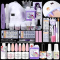 SAVILAND Acrylic Nail Kit: Professional Nails Kit Set Clear White Pink Acrylic Powder and Liquid Set with U V Nail Lamp Nail Remover for DIY Home Use