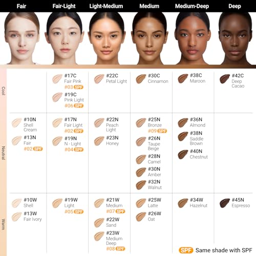 JUNG SAEM MOOL Essential Skin Nuder Cushion | Natural Finish, Buildable Coverage Cushion Foundation by Korean Makeup Artist (Refill Not Included, 0.49 Fl Oz), 21W Medium
