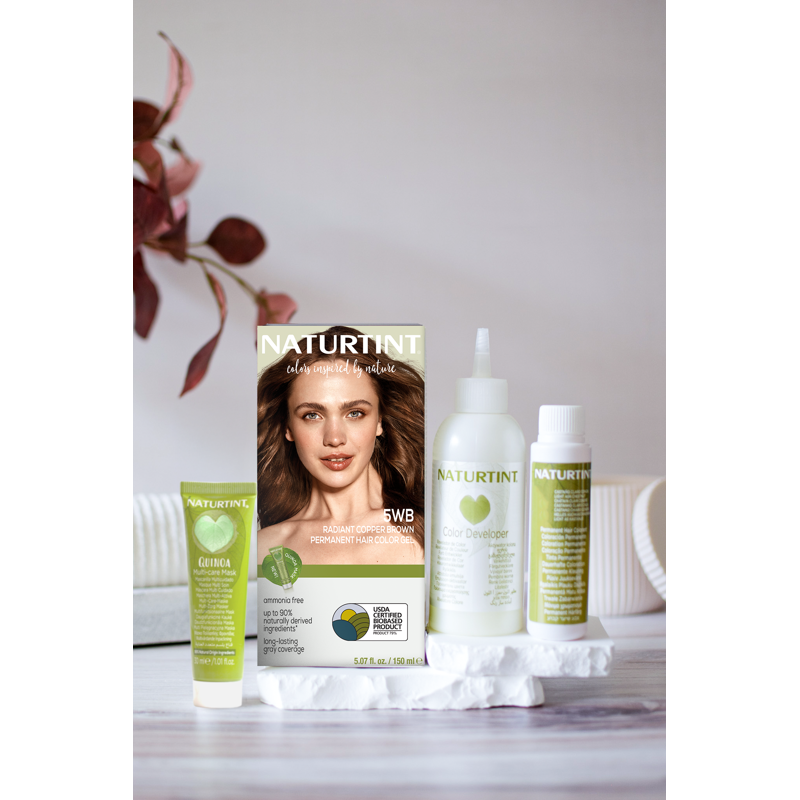 Natural Hair Color Kit - Permanent, Vegan, No Ammonia, Long-Lasting Shades