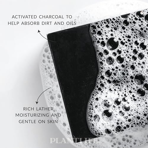 Plantlife Black 6-Pack Bar Soap - Moisturizing and Soothing Soap for Your Skin - Hand Crafted Using Plant-Based Ingredients - Made in California 4.5oz Bar