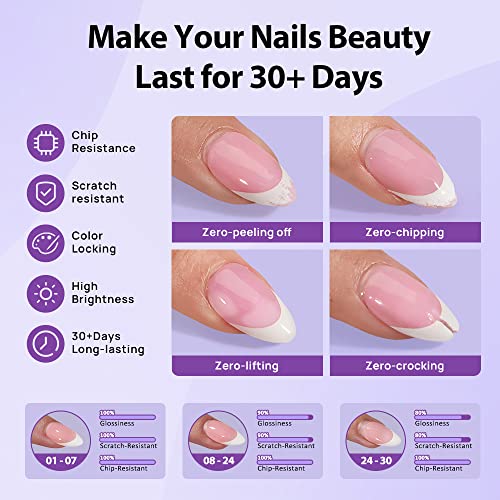 btartboxnails XCOATTIPS French Square Nails French Protecting DUO