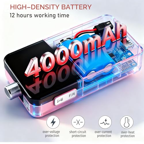 Electric Nail Drill Professional, Upgraded High-Power Efile with Genuine 4000mAh Battery, Cordless Rechargeable Nail File Tool for Acrylic Gel Nails & Cuticle Removal, Salon/Home Use