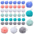 36 Pcs Bath Sponge Shower 40g Loofahs Bulk Bath Luffas Exfoliating Body Scrubber Pack Soft Colorful Mesh Balls Puff Bathing Accessories for Men and Women Exfoliating Sponge