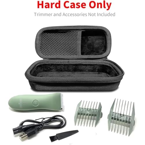 MEROM Hard Case Compatible with Meridian Grooming Shaver Electric Groin Body Trimmer and Accessories, Travel Storage Case for Trimmers, Case Only