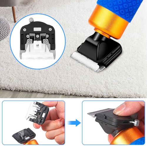 Electric Tufting Trimmer Head, High Temperature Carpet Trimmer Replacement Head 5 Levels Tufting Clippers Blades for Carpet, Rug Cleaning