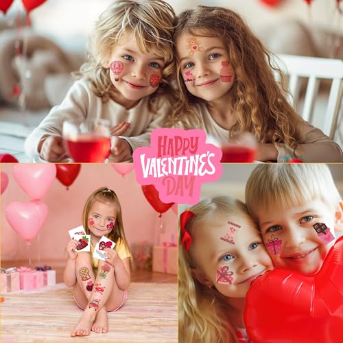 Valentines Party Favors - 150 PCS Tattoos for Kids Him Her |Valentine Day outfit Women - Valentine's Day Crafts Games Accessories Supplies - Valentines Shirts Pajamas Dress for Adult