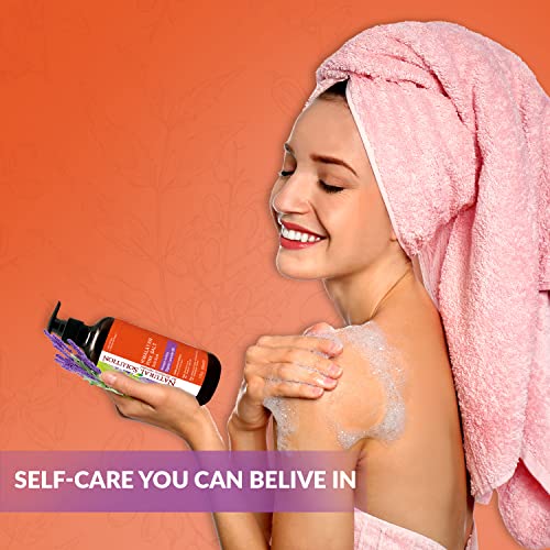 Natural Solution Body Wash, Made With Himalayan Pink Salt & Organic Lavender Oil, Purifying and Transforms The Even Driest Skin in Just One Shower, 17 fl oz (6 Count)