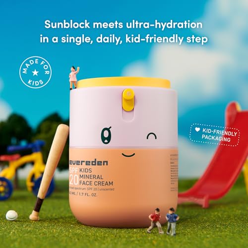 Evereden Kids Healthy Morning Duo: Clean & Vegan Skin Care Bundle | Kids Skin Care Cloud Face Wash + SPF 20 Mineral Face Cream | Non-Toxic | Non-Comedogenic | Fun | Easy-to-Use Skincare for Toddlers