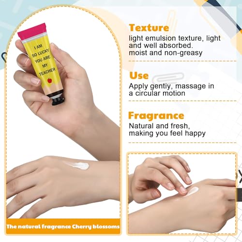 Loopeer 36 Pcs Teacher Appreciation Gifts Bulk Hand Cream Hand Lotion Inspirational Dry Cracked Hands Travel Size Moisturizing Gifts for 2026 Teacher Appreciation Week Graduation