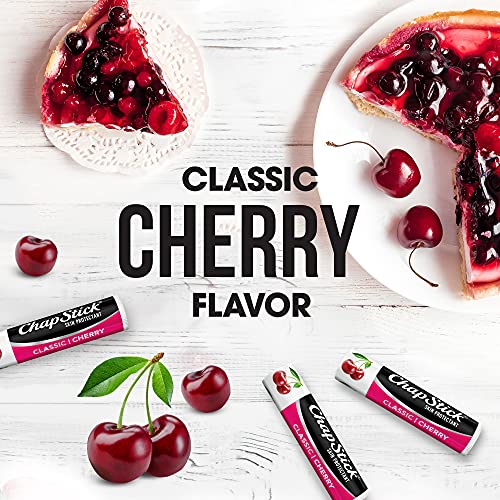 ChapStick Lip Balm, Classic Cherry 3-Packs (12 Sets/36 Tubes) ? Bulk Lip Care, Fruity & Sweet, 0.15 Oz Ea