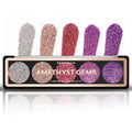 Profusion Cosmetics Amethyst Gems 5 Shades Glitter Eyeshadow Palette ? Multi-Color Sparkle with Built-In Primer, Richly Pigmented & Blendable, Vegan & Cruelty-Free Makeup (Amethyst Gems)