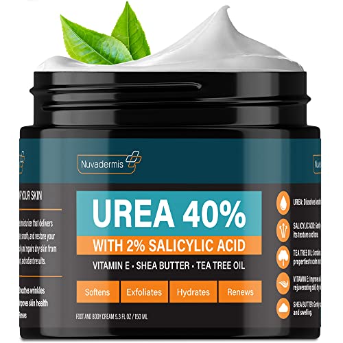 NUVADERMIS Repair Bundle- Urea Cream 40 Percent for Feet, Foot Repair Lotion + Silicone Scar Sheets for Surgical Scar Treatment