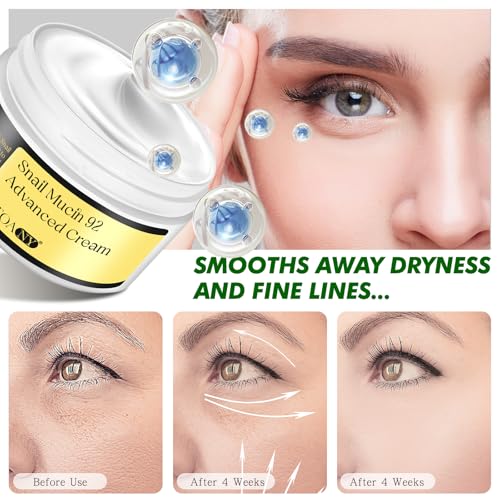 Snail Mucin 92% Moisturizer - 2Pack Original Crema De Baba De Caracol, Advanced Gel Cream for Hydrating & Repairing Skin, 3.52fl oz