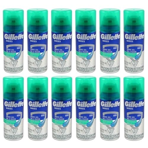 Gillette Series Shave Gel with Alo Vera Sensitive 2.5 Ounce(12 Pack)