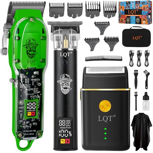 KEMEI KM-1856 Professional Hair Clipper for Men Cordless Hair Cutting Kits, Hair & Beard Trimmer, Adjustable Blade Barber Clippers with USB Rechargeable, Gift for Men