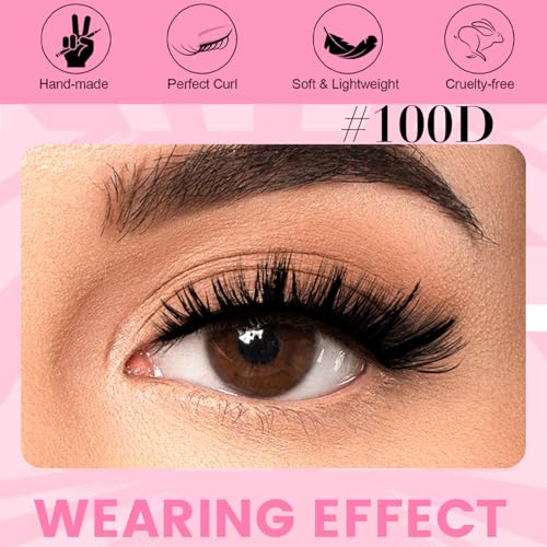 Lash Clusters C Curl 280 Pcs Long Cluster Lashes Eyelash Extensions 80D+100D Individual Eyelash Clusters Wispy Volume Lashes Clusters 8-18mm Mix Fluffy Mink Lash Clusters DIY at Home