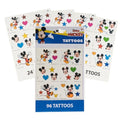 Show-Offs Mickey Temporary Tattoos - 96 Count, Small, Blue