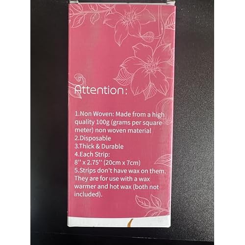 200 Wax Strips Large Non-woven, Use with Warm Soft Wax for Hair Removal, Waxing Strip Suitable for Legs, Arms, Bikini & Body, 8'' x 2.75''