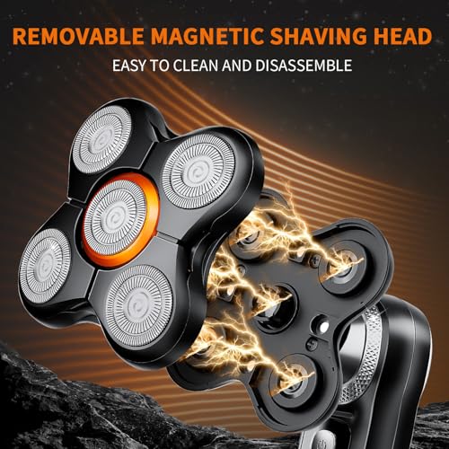 Mens Foil Shavers, Beard Trimmers for Men Professional,Electric Shavers for Men, Mustache Trimmer Face Shaver, Wet/Dry Beard Shaver, 3 Peeds Electric Razor for Face