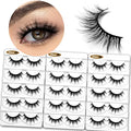 Eliace False Eyelashes Natural look Cat Eye Lashes Wispy Strips 3D Mink Lashes Fake Eyelashes Volume Fluffy Thick,Thin Soft Band Comfortable Dramatic Cross Wispy Lash Reusable,15 Pairs Alice Style