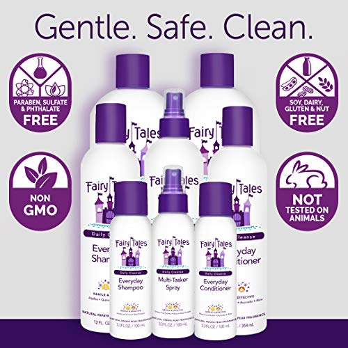 Fairy Tales Daily Cleanse Everyday Kids Shampoo - Gentle Natural Defining Shampoo, Tangle Free, Moisturizing and Hydrating Formula, Clean and Natural Ingredients -Paraben Free - 12 oz.