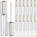 Patelai 12 Pcs 5 ml Rhinestone Lip Gloss Tubes Crystal Lip Balm Tubes for Empty Bottles Refillable Rhinestone Container Plastic Cosmetic Bottles