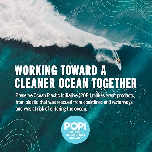 Preserve POPi Shave Razor Blades Refills - 5 Blade Razors for Men & Women - Ceramic Coated Shavers for Comfort with Aloe-Cocoa Butter Strip - Reusable Shaving Refill - 8 Pack