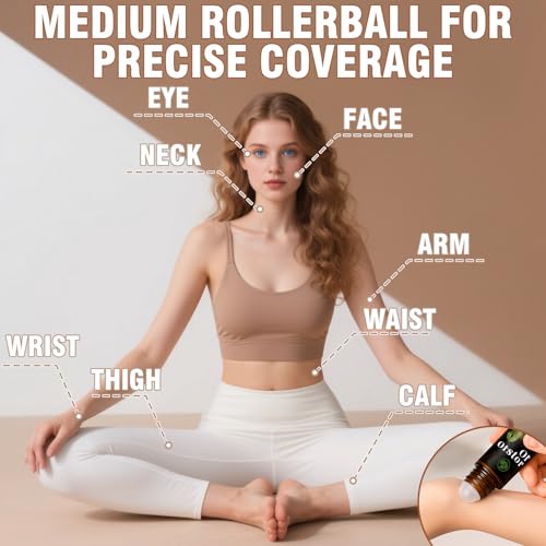Organic Castor Oil Roll on ? 100% Pure & Cold Pressed Organic Castor Oil for Face, Body, Hexane Free, Glass Bottle ? Hair & Eyelashes Growth, Moisturize Skin, 1fl oz