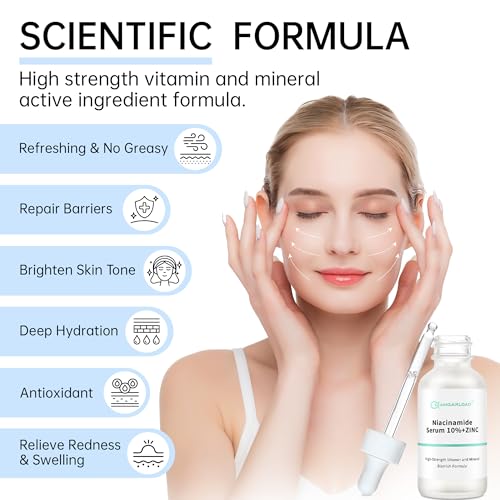 Niacinamide 10%+ Zinc 1% Serum For Face, Niacinamide Serum For Face, Dermatologist, Redness Relieve-30ml 1floz