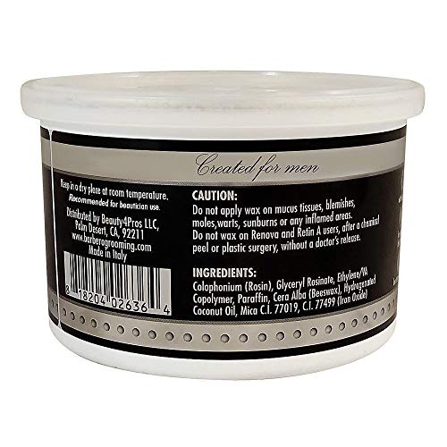 Waxness Barbero Steel Hard Wax in Can 14 oz (400 g) ? Stripless Hard Wax for Men¡¯s Grooming, Effective on Coarse Hair, Smooth Application, Professional Use ? Made in Italy
