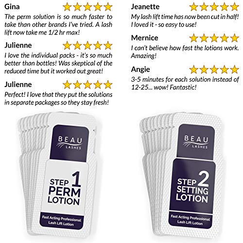 10 Sets Of Lash Lift Lotions For Professionals - For Perming, Curling and Lifting Eyelashes | Semi Permanent Salon Grade Supplies For Beauty Treatments | 10 Treatments