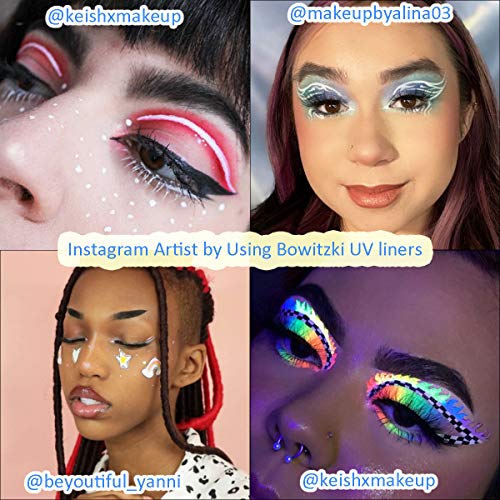 Bowitzki 9 Colors Water Activated Eyeliner Hydra Liner Graphic Cake Aqua Eye Liner Retro Makeup Pastel UV Glow Color Neon Face Body Paint (25 Pastel Color)