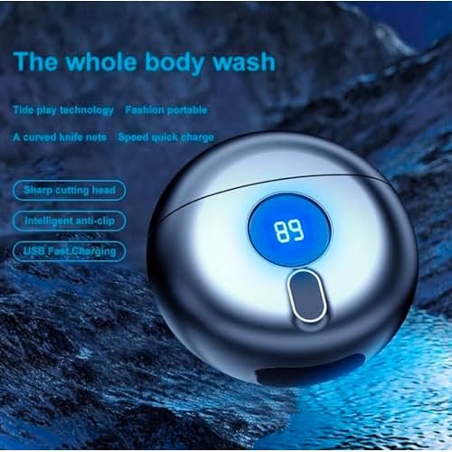 Traveling Mini Electric Shaver, Fast Charging Powerful Double Rotary Blade Razor, Body Grooming, Type C-Charging Interface, Magnetic Top, Long Lasting Battery, Waterproof, Unisex