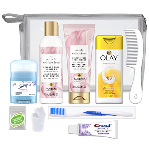 Convenience Kits International Women¡¯s Deluxe Kit 10 PC Kit Featuring: Sulfate Free Hair, Face & Body, Oral Care, Travel-Size Travel Essentials