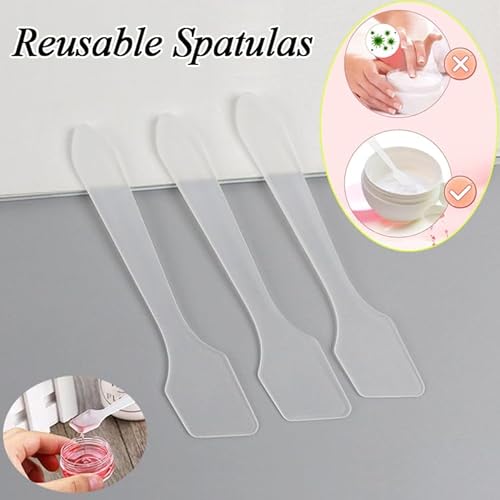 120 Pack Cosmetic Spatula, Small Plastic Spoon for DIY Facial Lip Mask, Face Cream, Body Lotion, Disposable Makeup Scraper, Multipurpose Mini Applicator for Mixing, Skincare, Sampling, Waxing