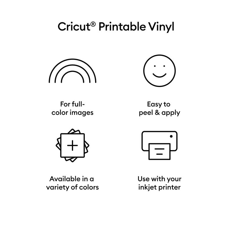 Printable Vinyl Sheets for Cricut - Transparent 8.5x11 Inch, 40 Sheets